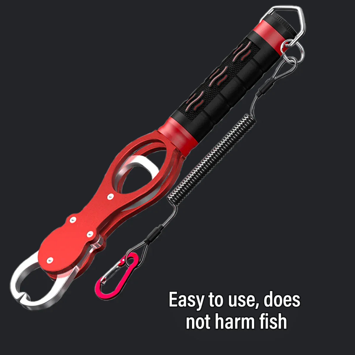 Multi Function Fish Control Clamp with Scale Fishing Tool Portable Lip Gripper - Blue