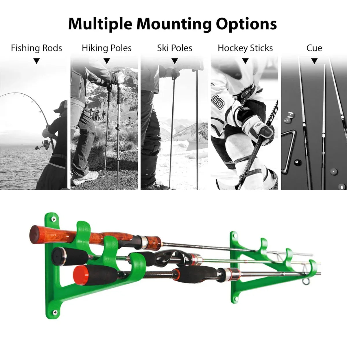 Fishing Rod Holder 3 Rod Capacity Durable for Offshore Kayak Surf - Orange