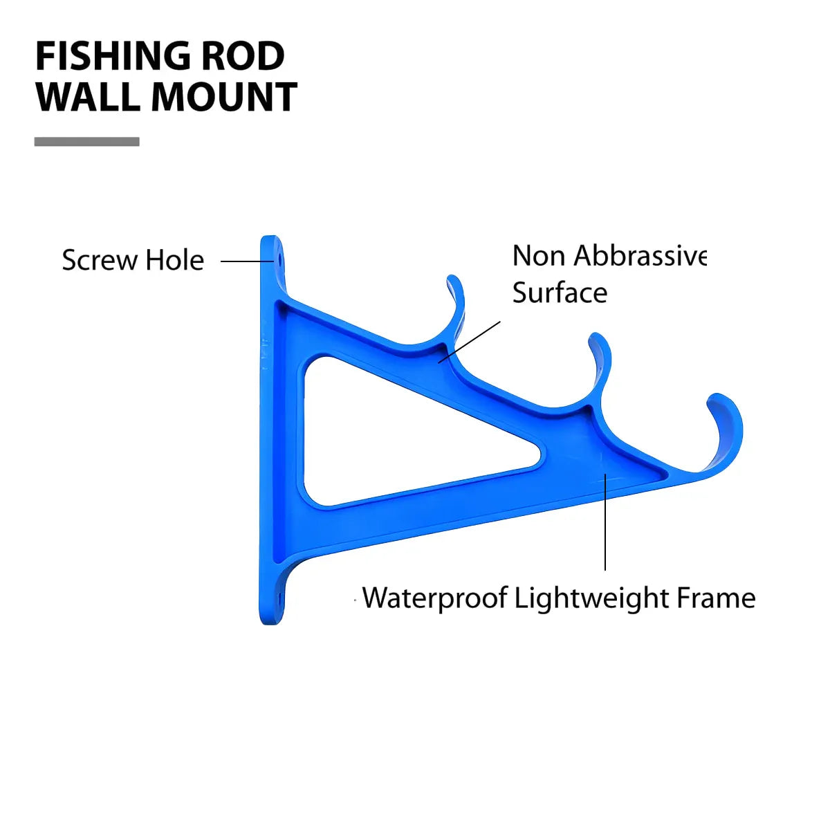 Fishing Rod Holder 3 Rod Capacity Durable for Offshore Kayak Surf - Orange