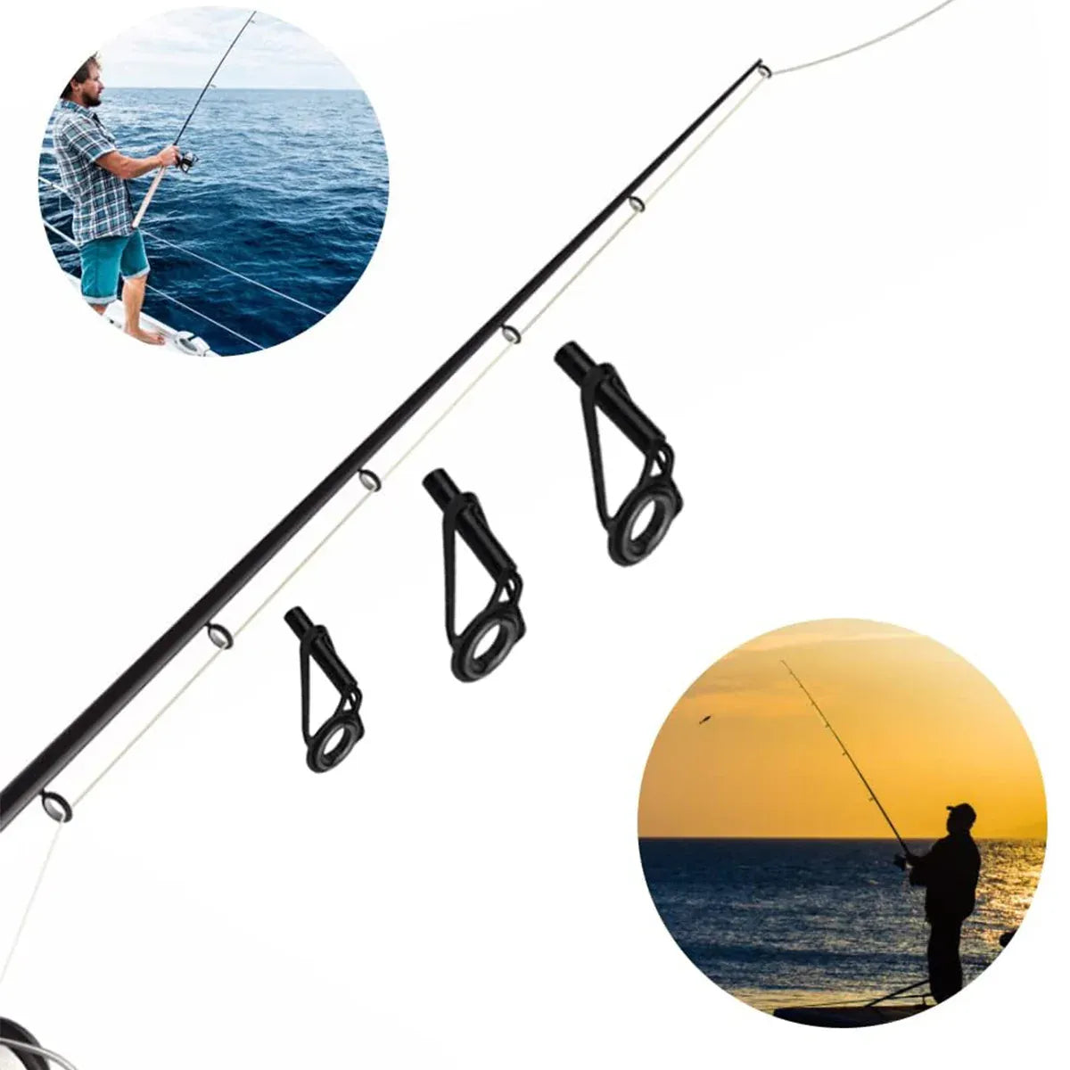Top Ring Front Guide Eye Set for Fishing Rods Premium Fishing Accessories Kit
