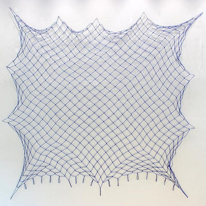 Fishing Net Decor DIY Beige/Blue Nautical Decorative Beach Mediterranean Party - Blue