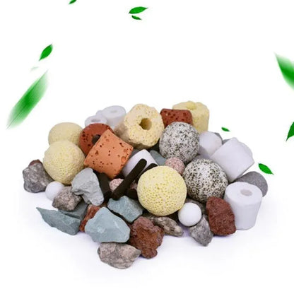 12In1 Ceramic Bio Ball Filter Media Biological Rings For Aquarium Fish Tank Pond