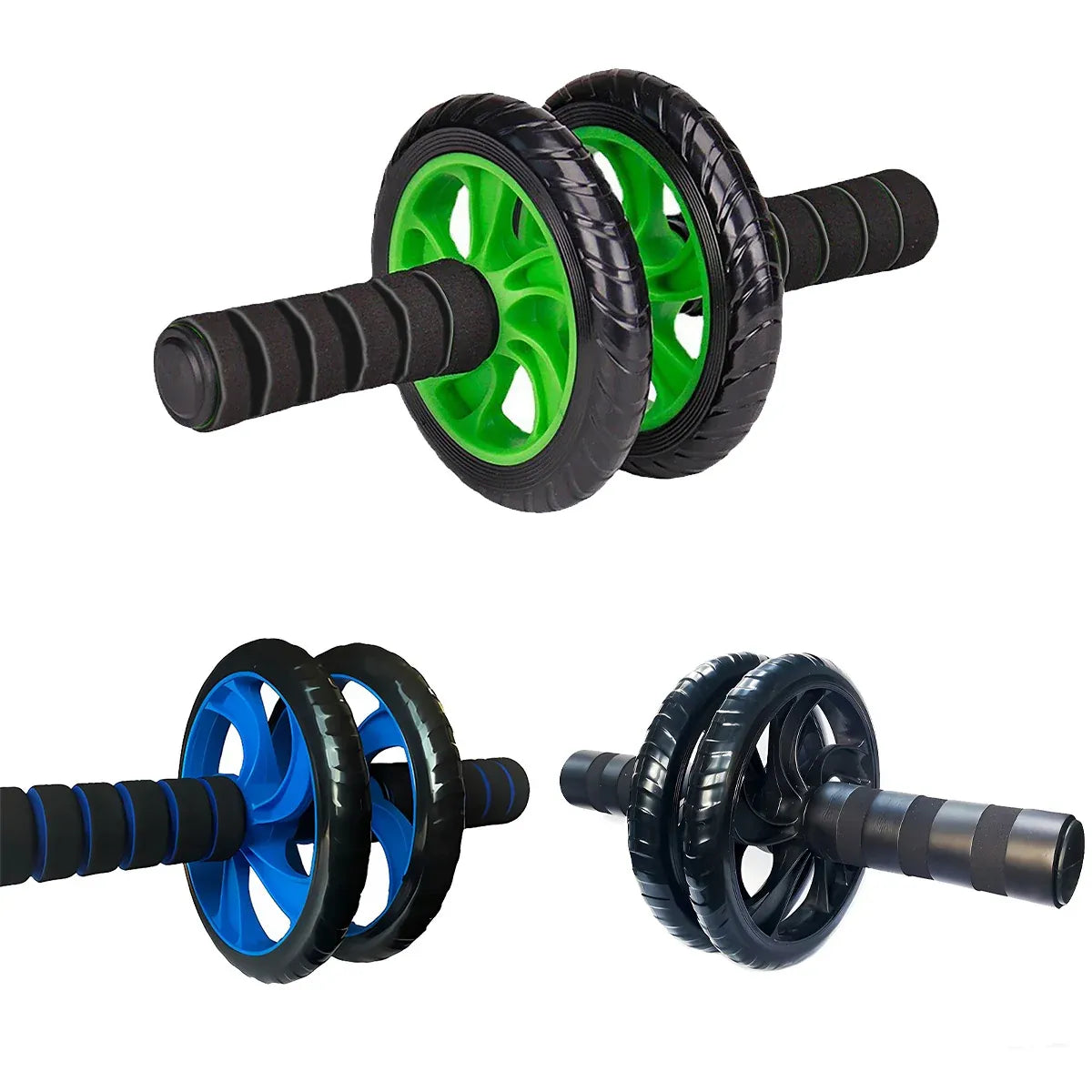 Abdominal Exercise Wheel Fitness Roller Home Workout Muscle Trainer Gym Equipment - Black