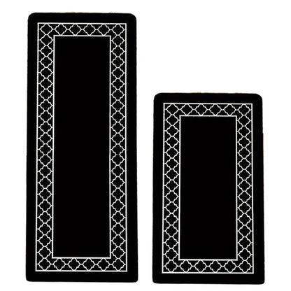Household Floor Mats 2 Piece Set Non Slip Water Absorbent Dust-Proof Floor Mat - Diamond-shaped