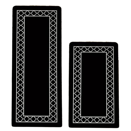 Household Floor Mats 2 Piece Set Non Slip Water Absorbent Dust-Proof Floor Mat - Diamond-shaped