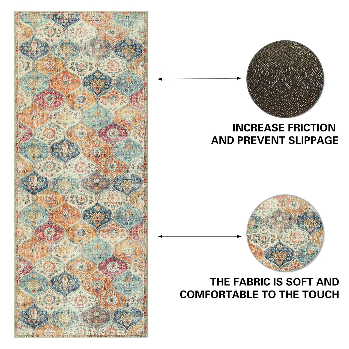 Household Floor Mats 2 Piece Set Non Slip Water Absorbent Dust-Proof Floor Mat - Diamond-shaped