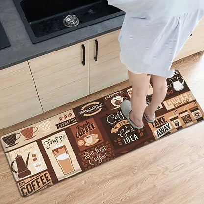 Printed Non Slip Door Floor Rug Mat Kitchen Bathroom Carpet Mat Water Absorbent