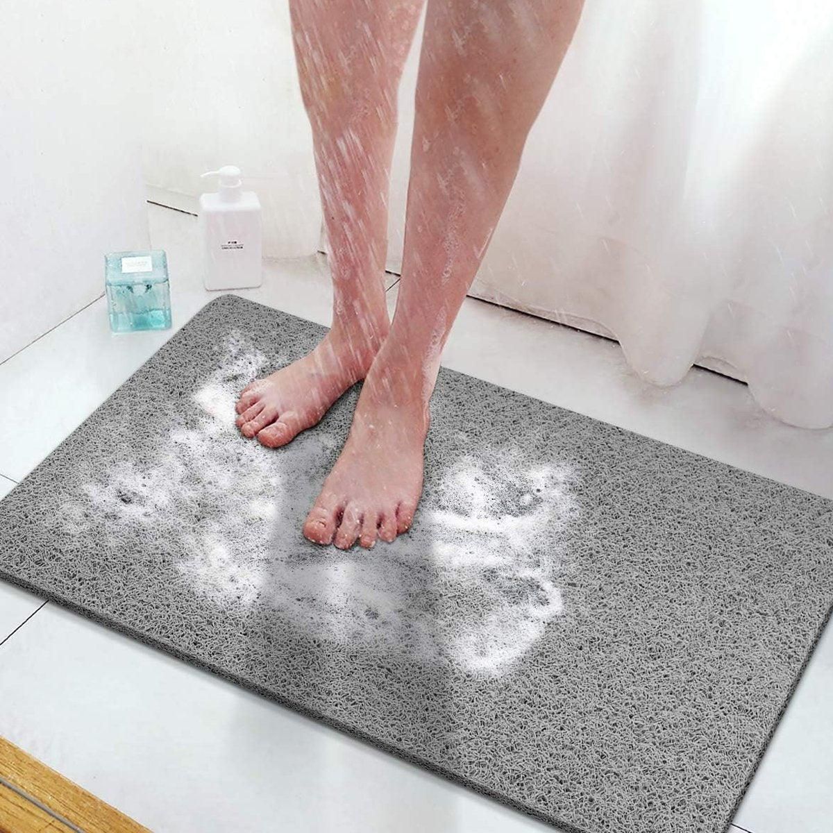Waterproof Non-Slip Bathroom Shower Mat Anti-Slip Rug Toilet Floor Mat Washable - Cream-60*80cm