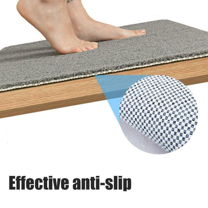 Waterproof Non-Slip Bathroom Shower Mat Anti-Slip Rug Toilet Floor Mat Washable - White-40*60cm