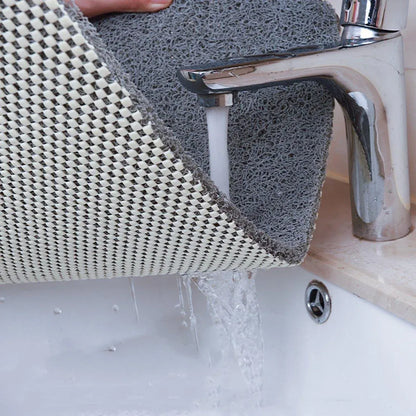 Waterproof Non-Slip Bathroom Shower Mat Anti-Slip Rug Toilet Floor Mat Washable - White-40*60cm