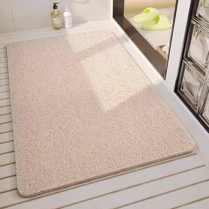 Waterproof Non-Slip Bathroom Shower Mat Anti-Slip Rug Toilet Floor Mat Washable - White-43*120cm