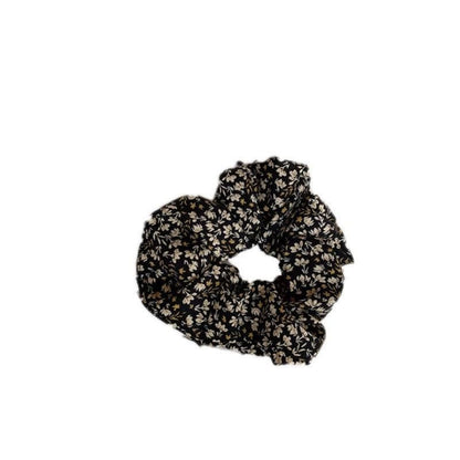 Fresh Hair Accessories Printed Hair Band Hair Rope Hair Ring Elastic Headband - Black
