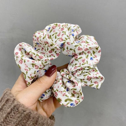 Fresh Hair Accessories Printed Hair Band Hair Rope Hair Ring Elastic Headband - Black