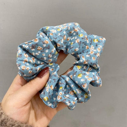 Fresh Hair Accessories Printed Hair Band Hair Rope Hair Ring Elastic Headband - Black +Green