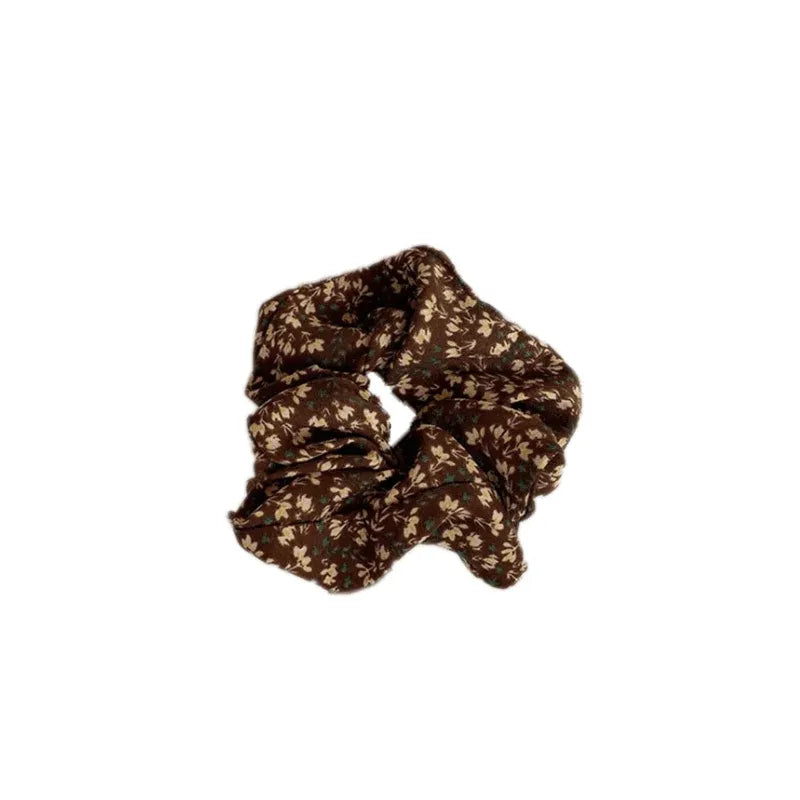 Fresh Hair Accessories Printed Hair Band Hair Rope Hair Ring Elastic Headband - Brown