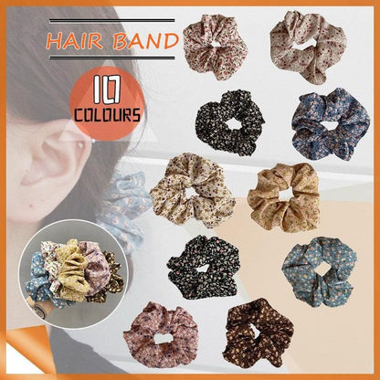 Fresh Hair Accessories Printed Hair Band Hair Rope Hair Ring Elastic Headband - Brown