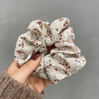Fresh Hair Accessories Printed Hair Band Hair Rope Hair Ring Elastic Headband - Brown