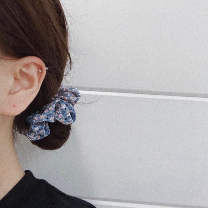 Fresh Hair Accessories Printed Hair Band Hair Rope Hair Ring Elastic Headband - Brown