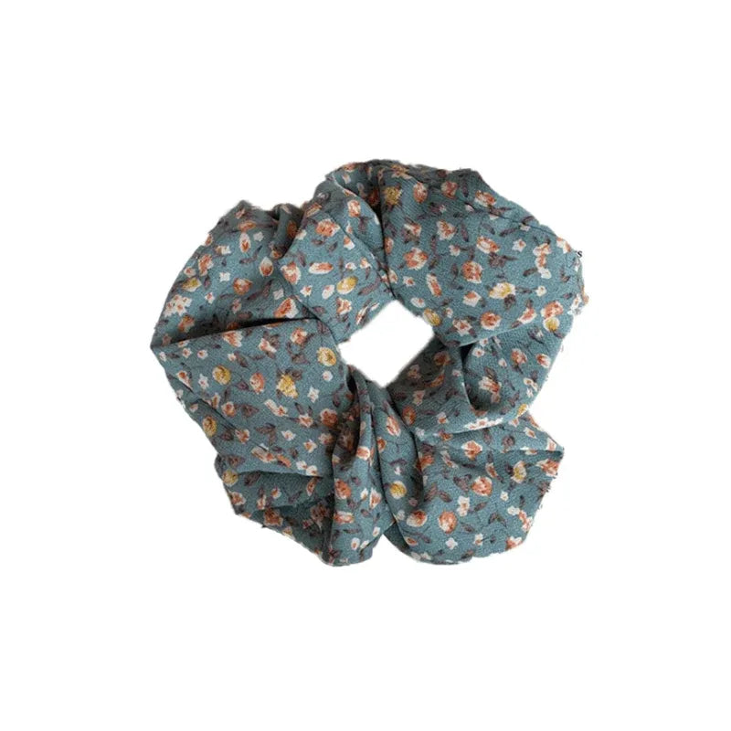 Fresh Hair Accessories Printed Hair Band Hair Rope Hair Ring Elastic Headband - Green