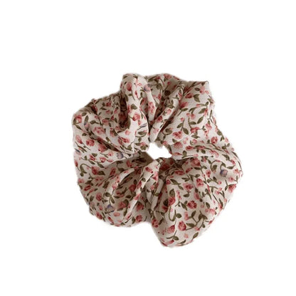 Fresh Hair Accessories Printed Hair Band Hair Rope Hair Ring Elastic Headband - Pink+Green