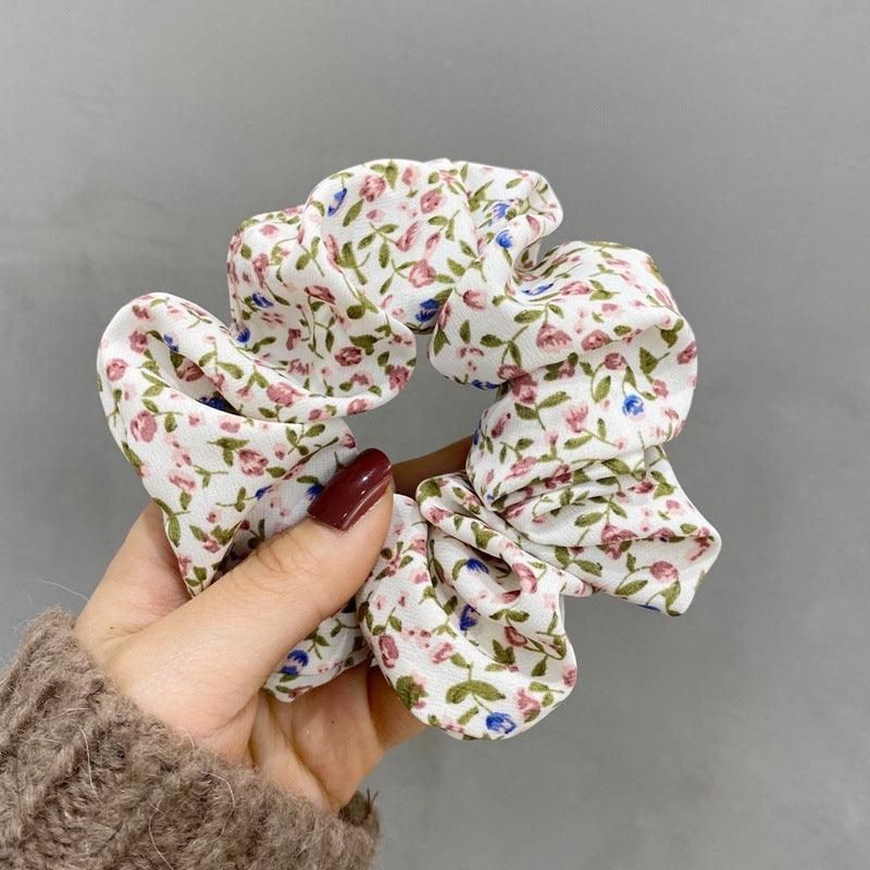 Fresh Hair Accessories Printed Hair Band Hair Rope Hair Ring Elastic Headband - Yellow
