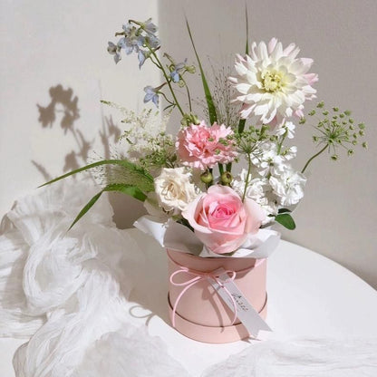 10pcs Clear Round Hug Bucket for Flower Arrangement Bouquet Packaging Supplies - Flower-Bucket-10pcs-Purple