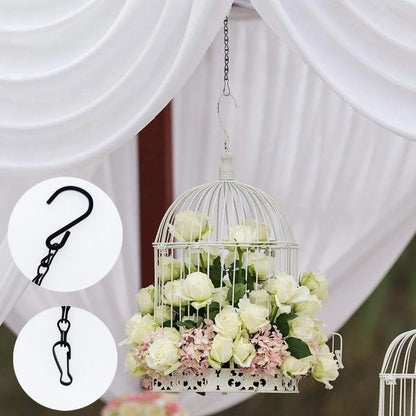 15PCS Metal Hanging Chains for Plants Flower Pot Basket Garden Bird Feeder