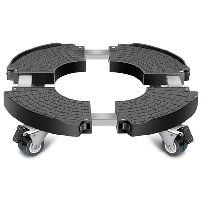 Plastic Round Retractable Plant Pot Tray Stand With Wheels Movable Durable