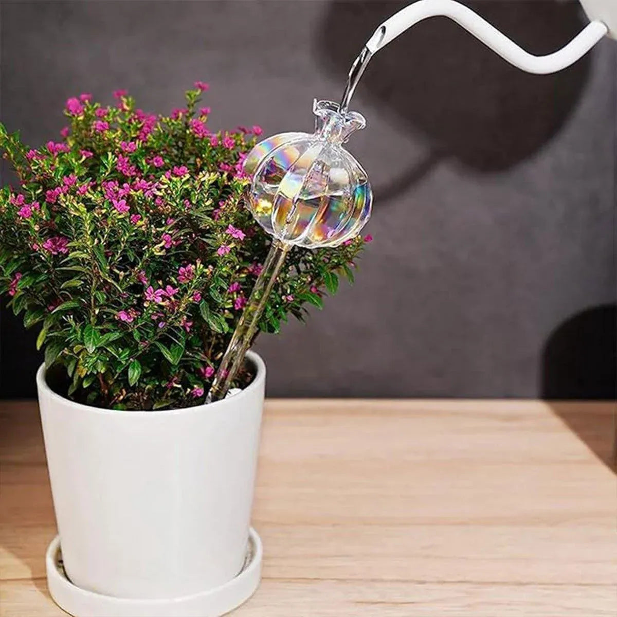 2PCS Automatic Glass Watering Cactus Plant Flower Self Drip Irrigation Tool - Green
