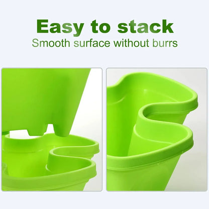 4-Petal 3D Plastic Flower Pot Planter for Indoor Outdoor Plants
