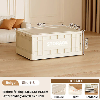 Foldable Large Capacity Household Toy Book Storage Box Space Saving Durable - L