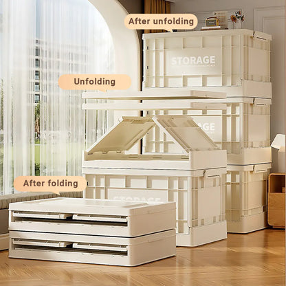 Foldable Large Capacity Household Toy Book Storage Box Space Saving Durable - L