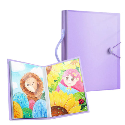 A3 8K Drawing Book Storage Album Artwork Organiser Durable Collection