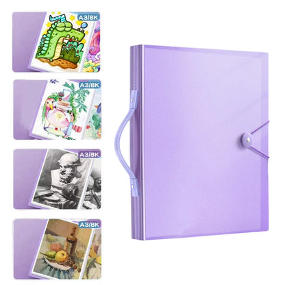 A3 8K Drawing Book Storage Album Artwork Organiser Durable Collection