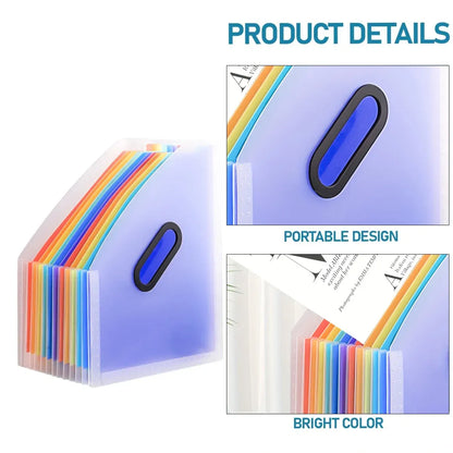 2PCS Large Capacity Multi-Layer Stand-Up Accordion File Folder Waterproof
