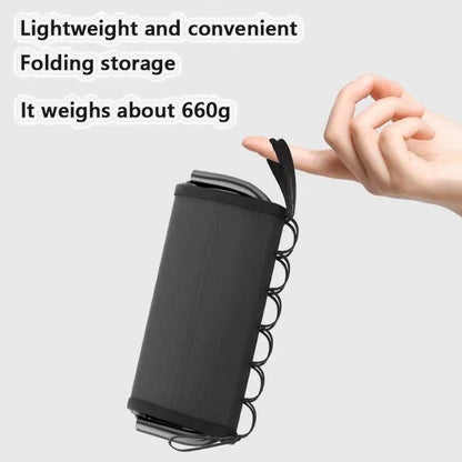Outdoor Foldable Bench Stool Portable Camping Chair for Hiking Picnic Travel - Black