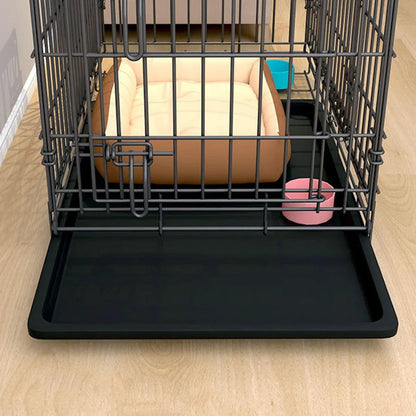 Metal Dog Crate Pet Cage with Divider for Puppies Cats Kennel Indoor Pet House - Small-Blue