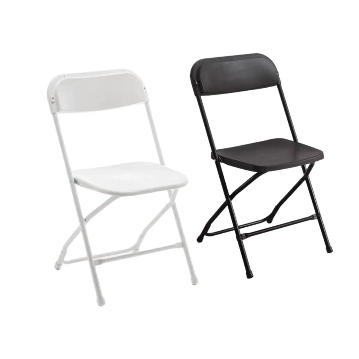Plastic Folding Chair Office Meeting Chair Staff Training Leisure Chair - White