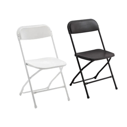Plastic Folding Chair Office Meeting Chair Staff Training Leisure Chair - White