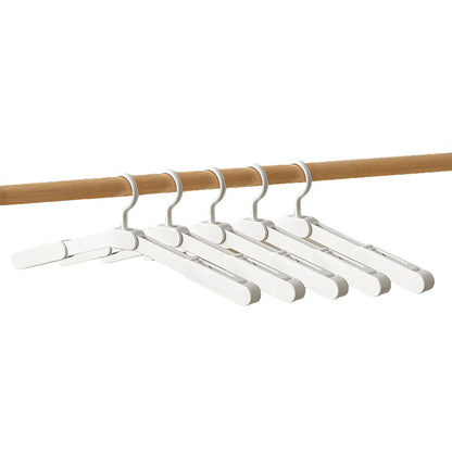 5PCS Portable Foldable Hangers Durable Plastic for Closet Laundry Space Saving - No clothes clip