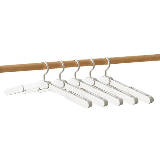 5PCS Portable Foldable Hangers Durable Plastic for Closet Laundry Space Saving - No clothes clip