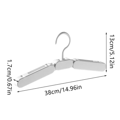 5PCS Portable Foldable Hangers Durable Plastic for Closet Laundry Space Saving - No clothes clip