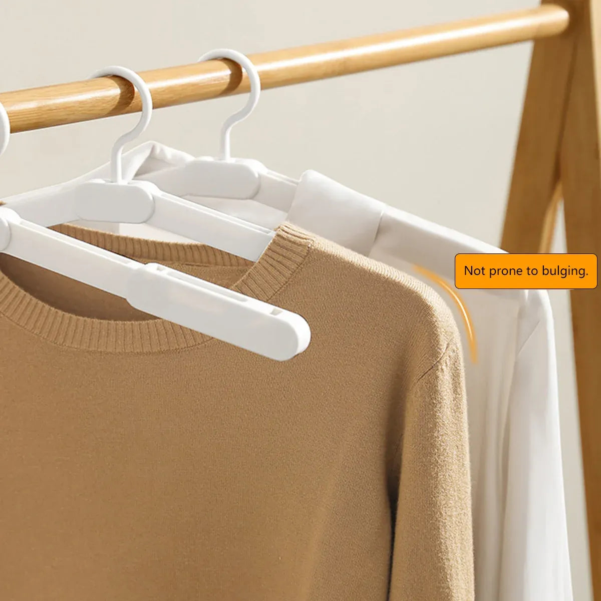 5PCS Portable Foldable Hangers Durable Plastic for Closet Laundry Space Saving - No clothes clip