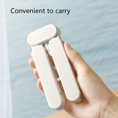5PCS Portable Foldable Hangers Durable Plastic for Closet Laundry Space Saving - No clothes clip