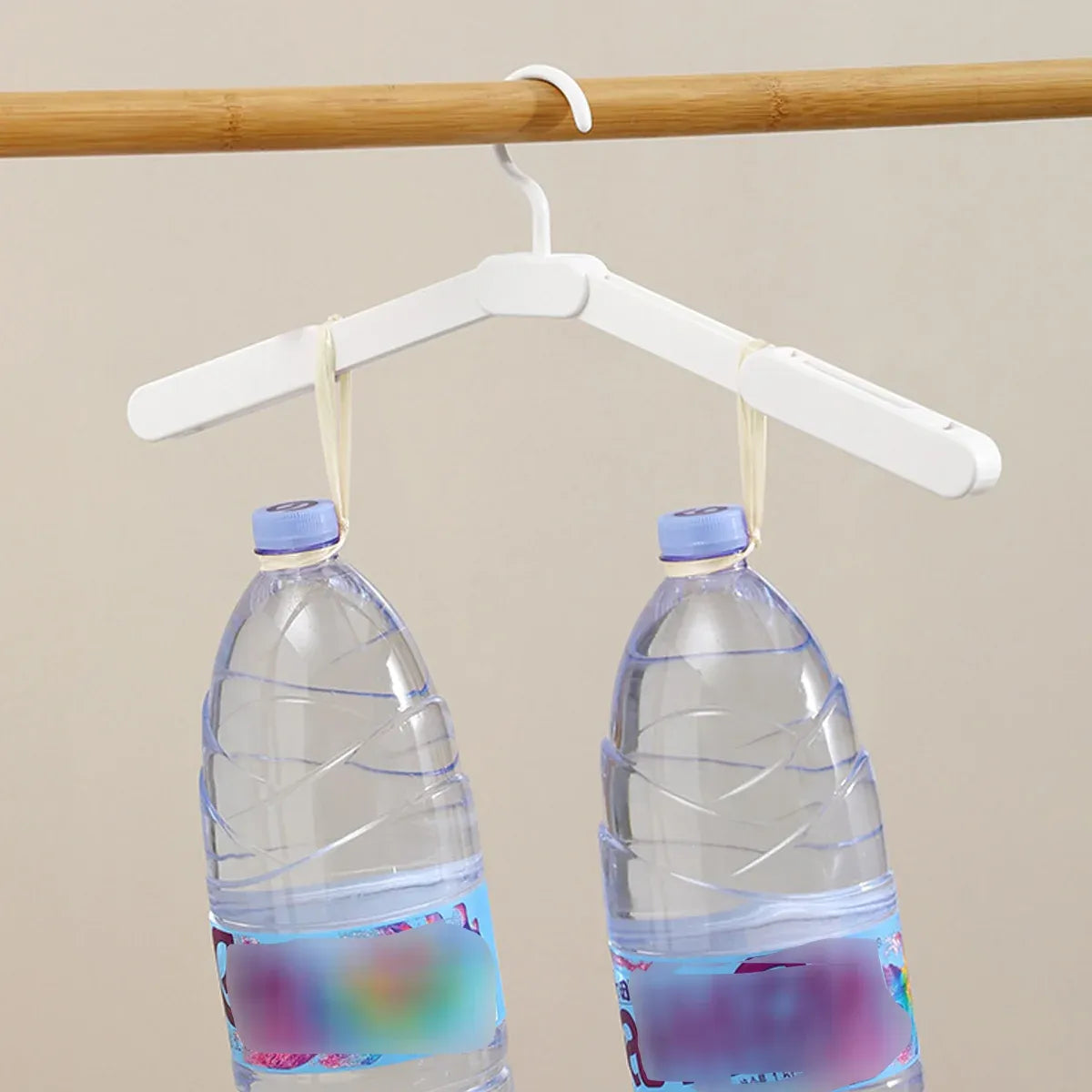 5PCS Portable Foldable Hangers Durable Plastic for Closet Laundry Space Saving - No clothes clip