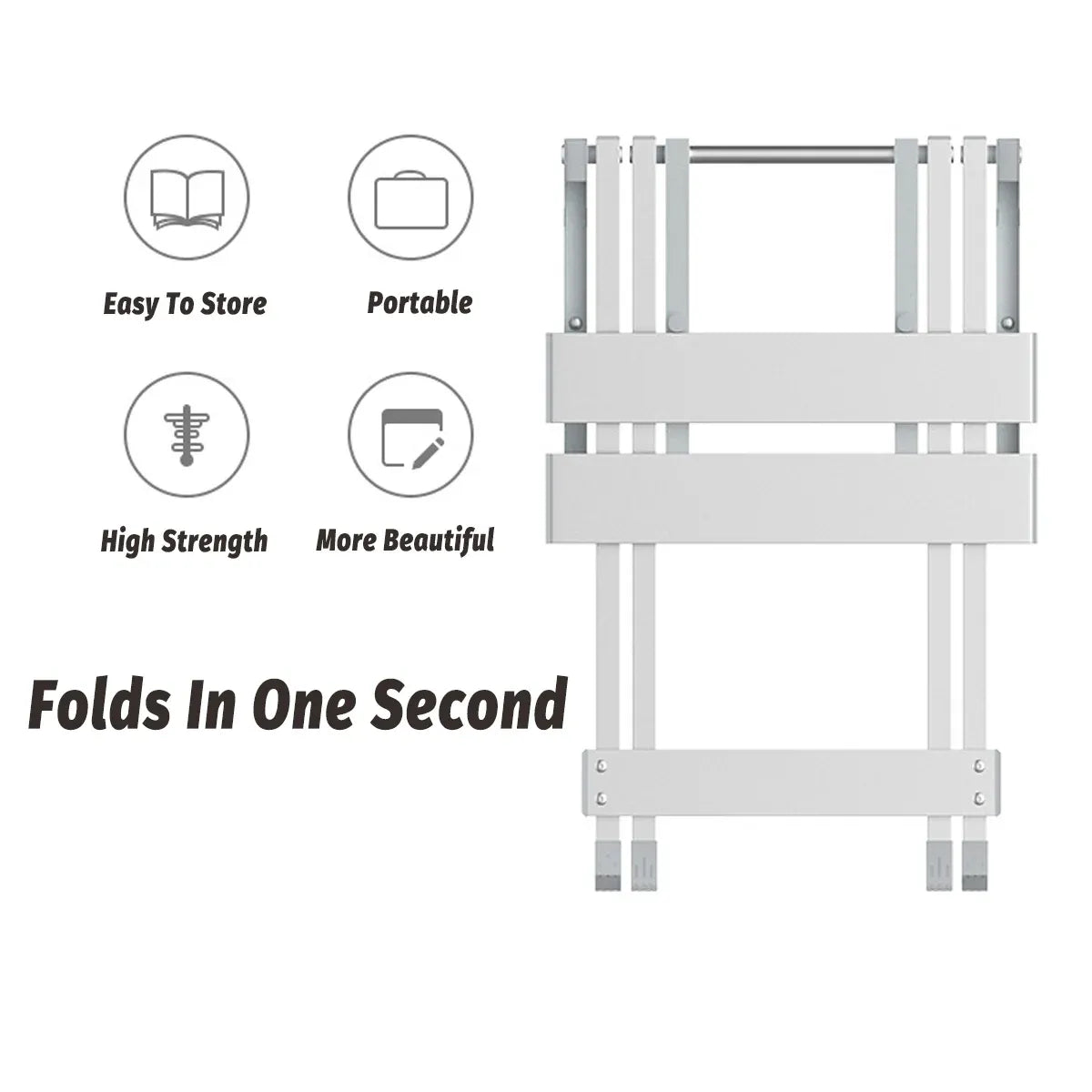 Lightweight Aluminum Alloy Folding Stool Portable for Camping Hiking Fishing
