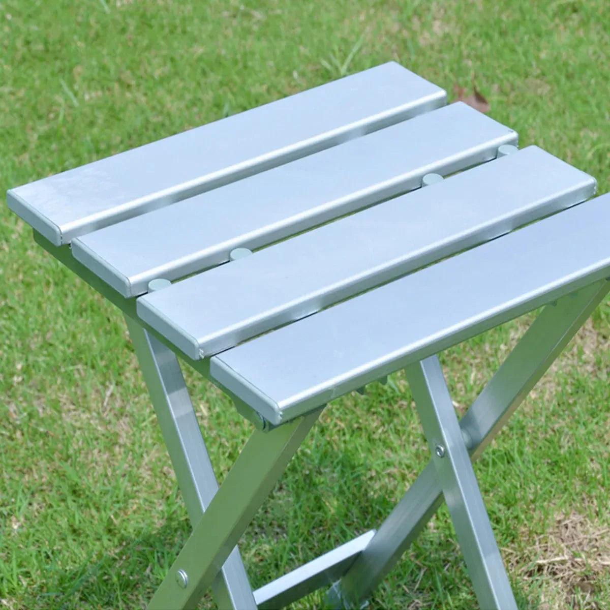 Lightweight Aluminum Alloy Folding Stool Portable for Camping Hiking Fishing