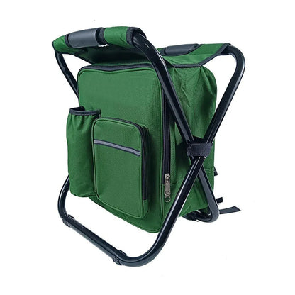 Portable Outdoor Folding Chair Oxford Small Stool for Fishing Camping Hiking - Green