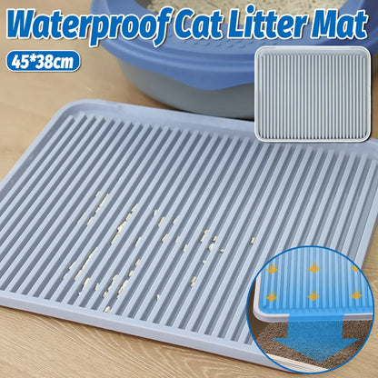 Cat Litter Mat Anti Splash Pet Toilet Pad Reusable Double Layer Litter Box Mat