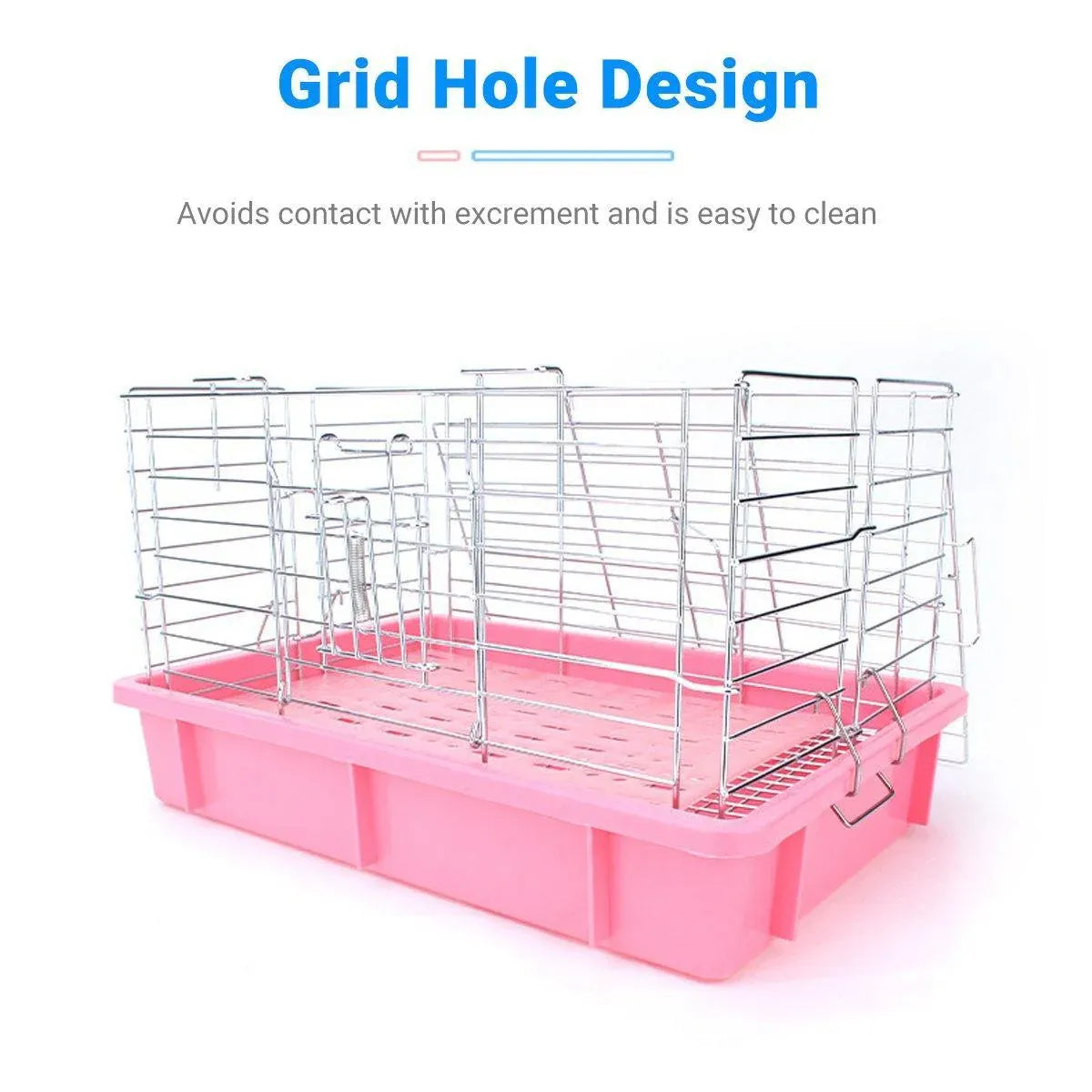 2pcs Rabbit Foot Mat Large Plastic Cage Mat for Guinea Pig Pet Cage Accessories - White
